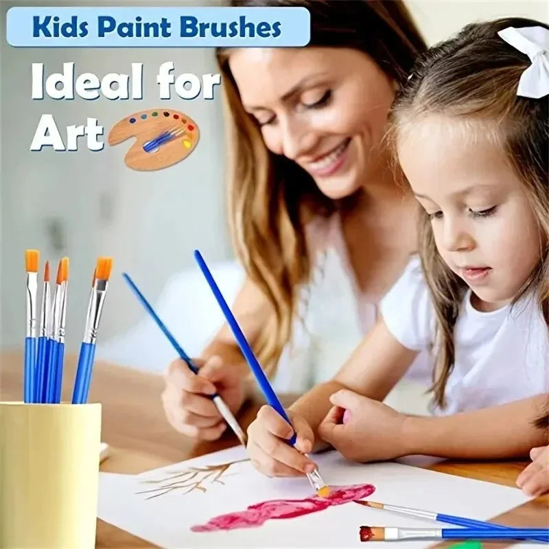 20-50 Painting Brushes Set Art Round Flat Hair Nylon Hair Paint Brush for Oil Acrylic Watercolor Kids/Artists/Beginners/Students    Home Decor Supply | Online Retail | ShoreShopper.com