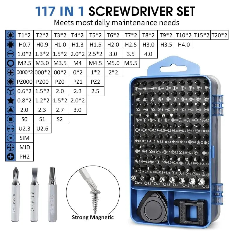 New 115 in 1 Professional Repair Tool Precision Screwdriver Set Magnetic Torx Hex Screw Driver Bits Kit for Xiaomi Mac PC iPhone    Home Decor Supply | Online Retail | ShoreShopper.com