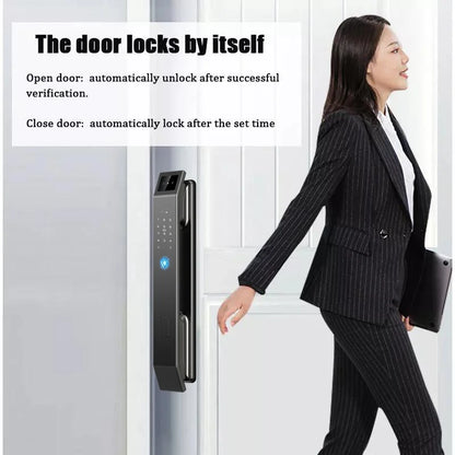 3D Face Recognition Unlock Digital Door Lock With Camera FIngerprint Password Unlock Keyless Electronic Door Lock - ShoreCo.Shop