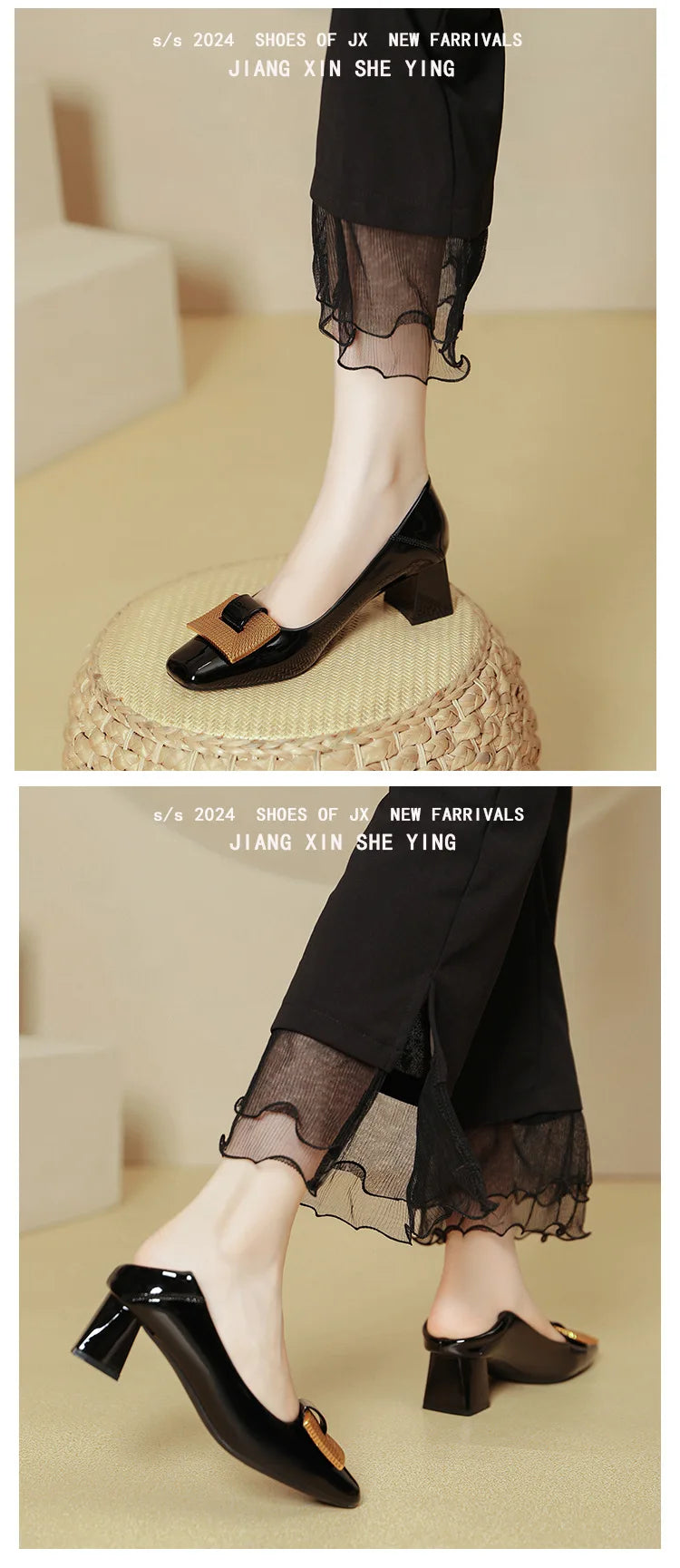 Women's Shoes 2025 New Summer Thick Heels Non Slip High Heels Women Square Head Elegant Middle Wedding Pumps High Quality    Your Coastal Marketplace | Shoreshopper.com