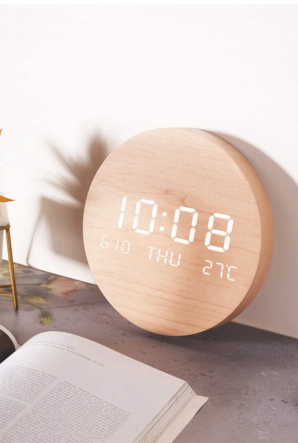 LED Digital Wall Clock Temperature Date Time Multi-function Display Living Room Home Bedroom Silent Clock Fashion Wall Clock    Home Decor Supply | Online Retail | ShoreShopper.com