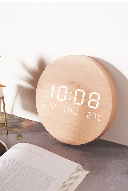 LED Digital Wall Clock Temperature Date Time Multi-function Display Living Room Home Bedroom Silent Clock Fashion Wall Clock    Home Decor Supply | Online Retail | ShoreShopper.com