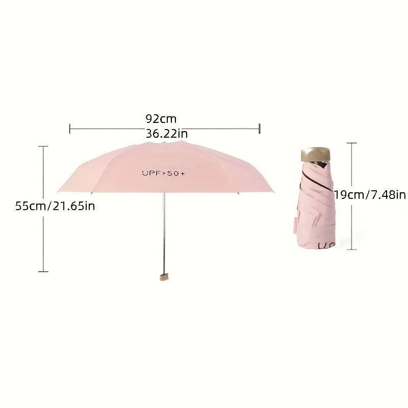 Outdoor Mini Sun Umbrella UV Protection Ultralight Folding Five-fold Umbrella Sunshade Umbrella    Your Coastal Marketplace | Shoreshopper.com
