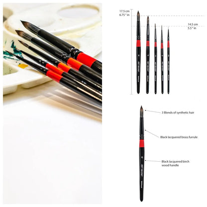 Artsecret Round Drawing Brush Set Professional Synthetic Hair Oil Watercolor Acrylic Paint Brushes Painting Art Supplies 800R    Home Decor Supply | Online Retail | ShoreShopper.com