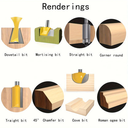 35 Pieces/Set Carbide Tipped Router Bits, 1/4 Inch Shanks, Woodworking Router, Premium Woodworking Router Bit Set, Carbide Tippe    Home Decor Supply | Online Retail | ShoreShopper.com