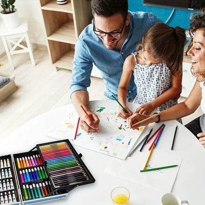 Art Supplies, 145 Pack Painting Drawing Art Kit , Deluxe Double Layers Art Set Crafts, Colored Pencils, Oil Pastels, Watercolor    Home Decor Supply | Online Retail | ShoreShopper.com