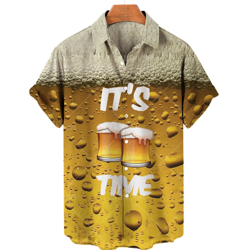 Men's Shirts Beer Shirts For Men Fashion Hawaiian Shirt Casual Vocation Beach Blouses Holiday Blouse Mens Clothing Camisa Summer    Home Decor Supply | Online Retail | ShoreShopper.com