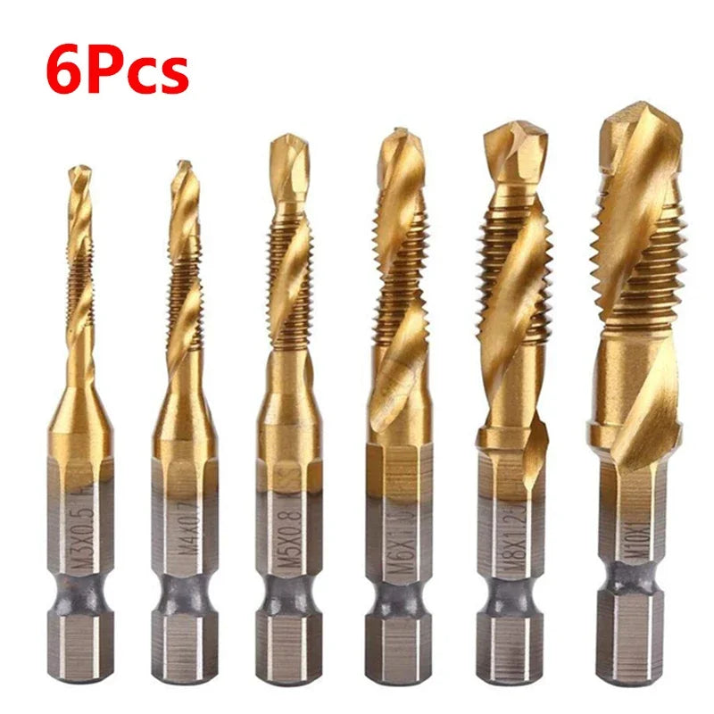 LiYu Shank Titanium Plated HSS Screw Thread Metric Tap Drill Bits Screw Machine Compound Tap M3 M4 M5 M6 M8 M10 Hand Tools    Home Decor Supply | Online Retail | ShoreShopper.com