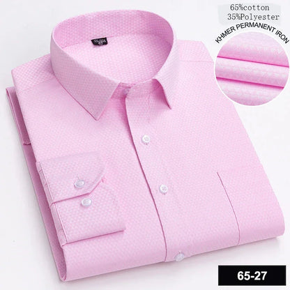 New in shirt long-sleeve shirts for men slim fit formal plian shirt single pocket office clothes soft plaid cotton designer tops    Home Decor Supply | Online Retail | ShoreShopper.com