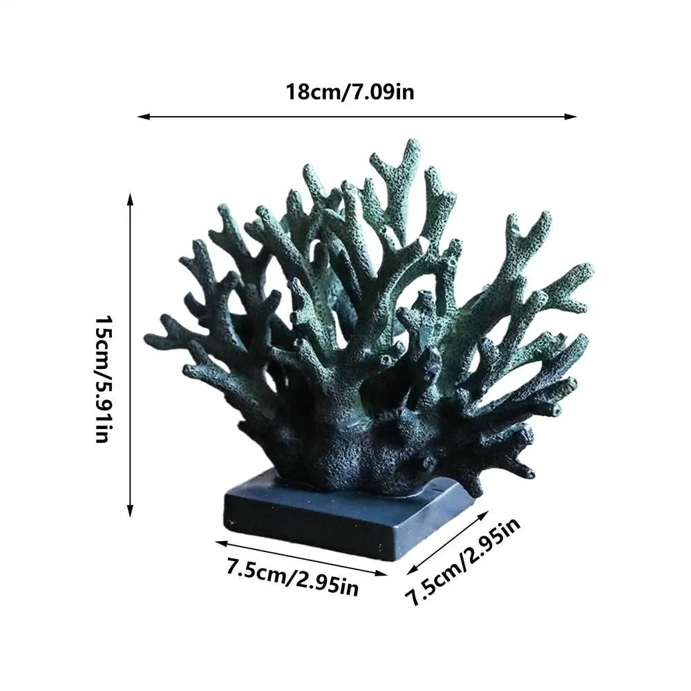 Realistic Coral Resin Statue Sea Themed Coastal Home Decor for Living Room Entrance, Nautical Wine Cabinet Courtyard Decor    Your Coastal Marketplace | Shoreshopper.com