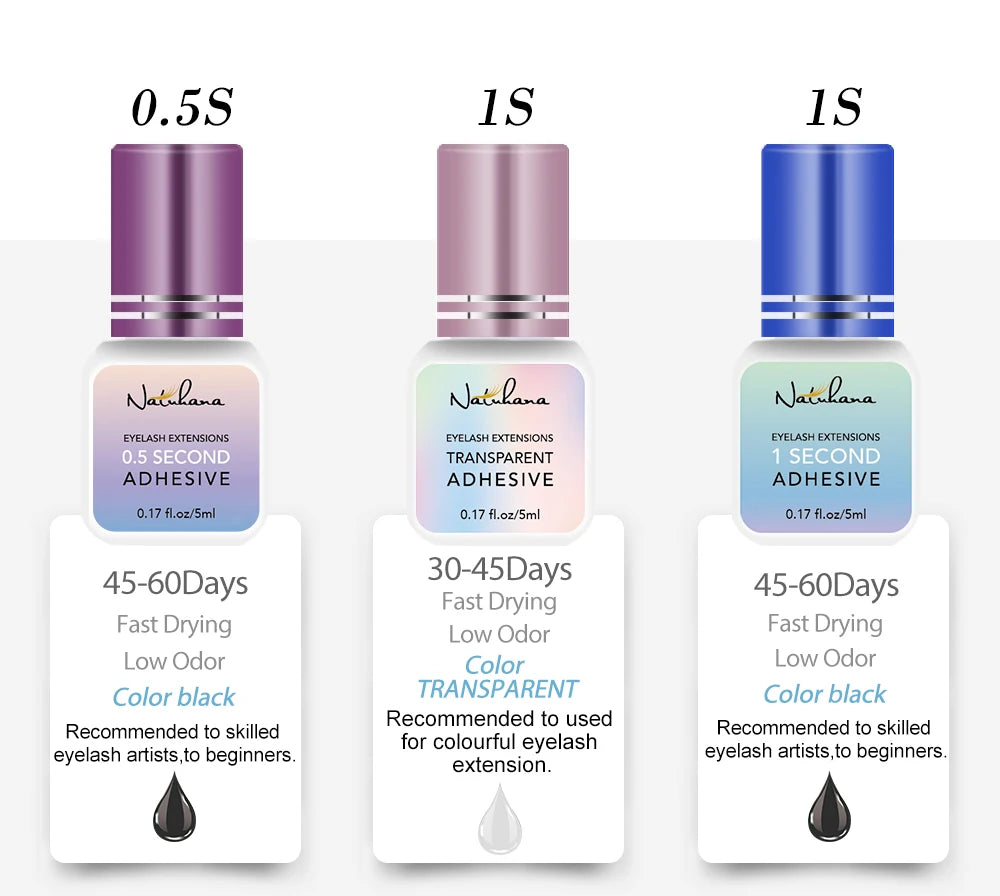 Professional 5ml 0.3S 0.5S 1S 2S 3S Eyelash Glue Fast Drying Strong False Eye Lash Extension Glue Adhesive - ShoreCo.Shop