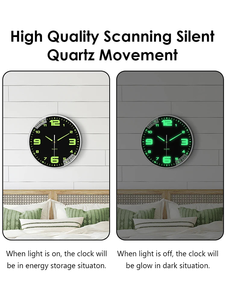 Glow In The Dark Luminous Numbered Round Clock    Home Decor Supply | Online Retail | ShoreShopper.com