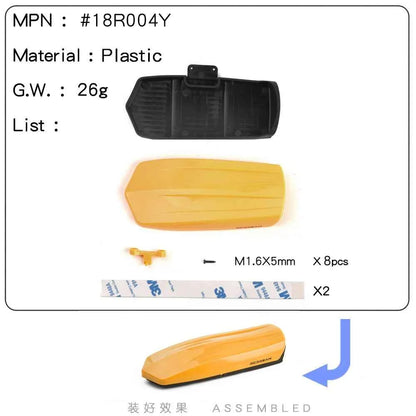 RCDream 1/18 Scale Roof Rack Roof Box for 1/18 1/24 1/12 RC Crawler Truck TRX4M Bronco AX24 #18R004