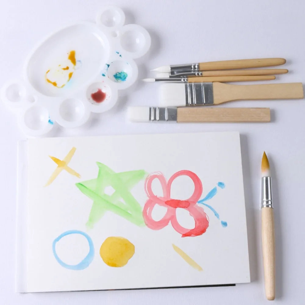 Art Paint 3/6pcs Painting Brush Set Different Shape Professional Watercolor Gouache Oil Brush Set Wooden Handle Flat Tip Head    Home Decor Supply | Online Retail | ShoreShopper.com