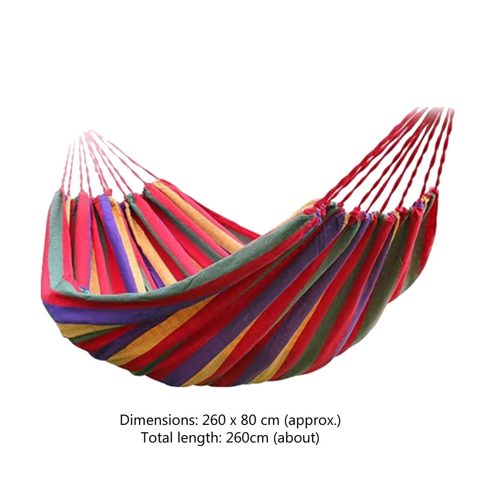 1-2 Person Cotton Rainbow Hanging Bed 264lbs Capacity Fabric Hammock with Tree Straps Portable for Outdoor Indoor with Carry Bag    Home Decor Supply | Online Retail | ShoreShopper.com