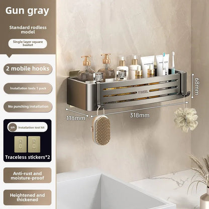 Bathroom storage shelf Bathroom toilet washstand Hand washing bathroom shower gel Wall storage shelf free of holes    Home Decor Supply | Online Retail | ShoreShopper.com