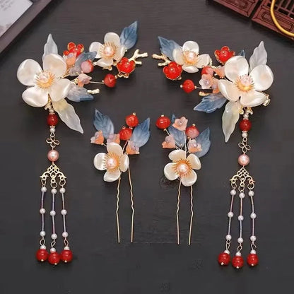 1 Set Ancient Headwear Hairpins Complete Super Immortal Made Headwear New Simple Pink flower Children's Ancient Headwear    Your Coastal Marketplace | Shoreshopper.com