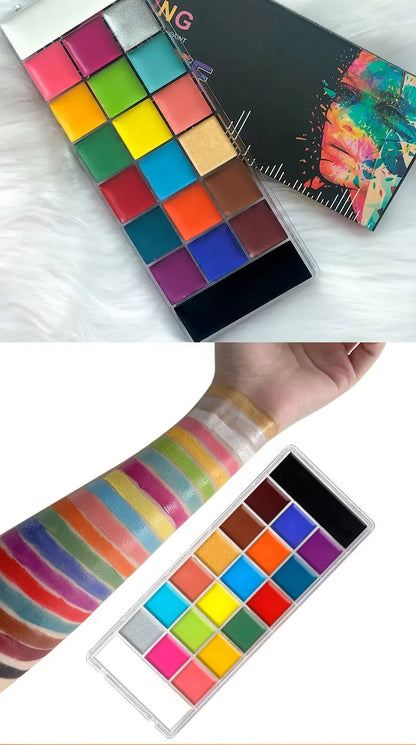 20 Colors Face Body Oil Painting Paint Pigment Non Toxic Safe Kids Flash Tattoo Painting with Brush Art Halloween Cosplay Party    Home Decor Supply | Online Retail | ShoreShopper.com