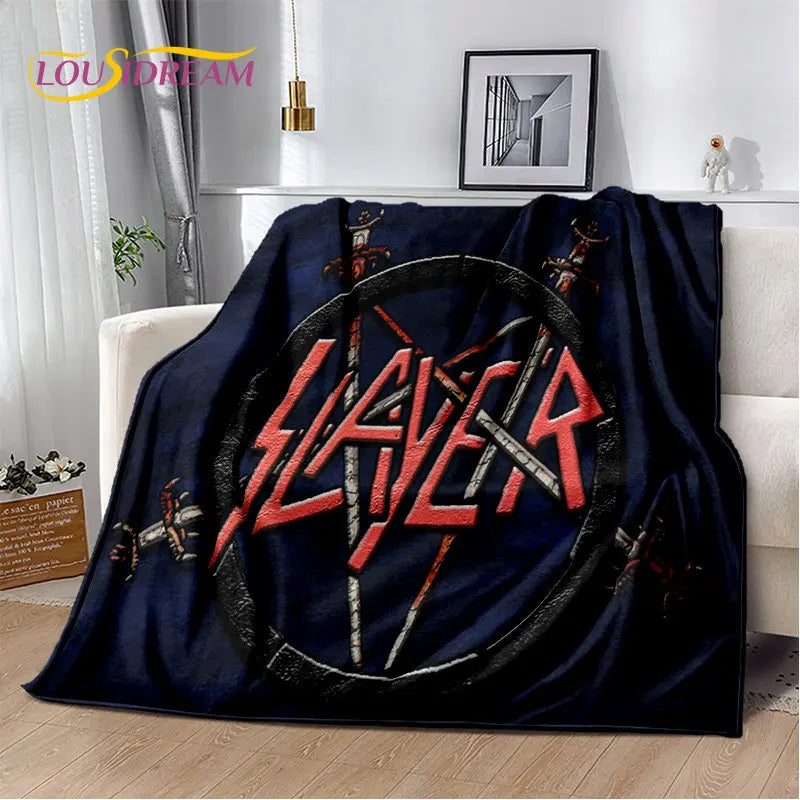 Slayer Heavy Metal Band Soft Plush Blanket,Flannel Blanket Throw Blanket for Living Room Bedroom Bed Sofa Picnic Cover Warm Kids    Your Coastal Marketplace | Shoreshopper.com