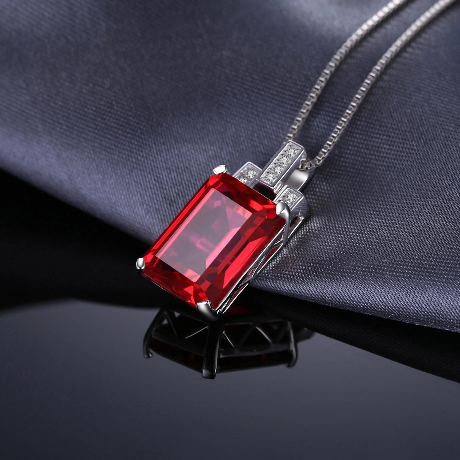 JewelryPalace 9ct Created Red Ruby 925 Sterling Silver Pendant Necklace for Women Engagement Party Jewelry Fashion Gift No Chain    Home Decor Supply | Online Retail | ShoreShopper.com