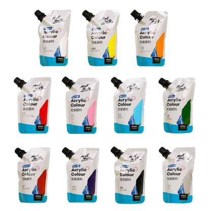 Art Acrylic Paint, 11 Colors Acrylic Paint, 100ml Bag, Rich Pigmented, Waterproof Acrylic Paints for Artists, Beginners    Home Decor Supply | Online Retail | ShoreShopper.com