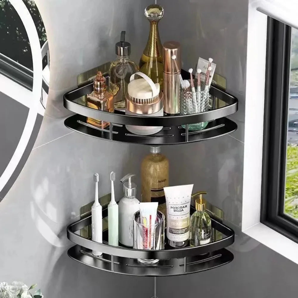 Bathroom Shelf Aluminum Alloy Shampoo Rack Makeup Storage Organizer Shower Shelf Bathroom Accessories No Drill Wall Corner Shelf    Home Decor Supply | Online Retail | ShoreShopper.com
