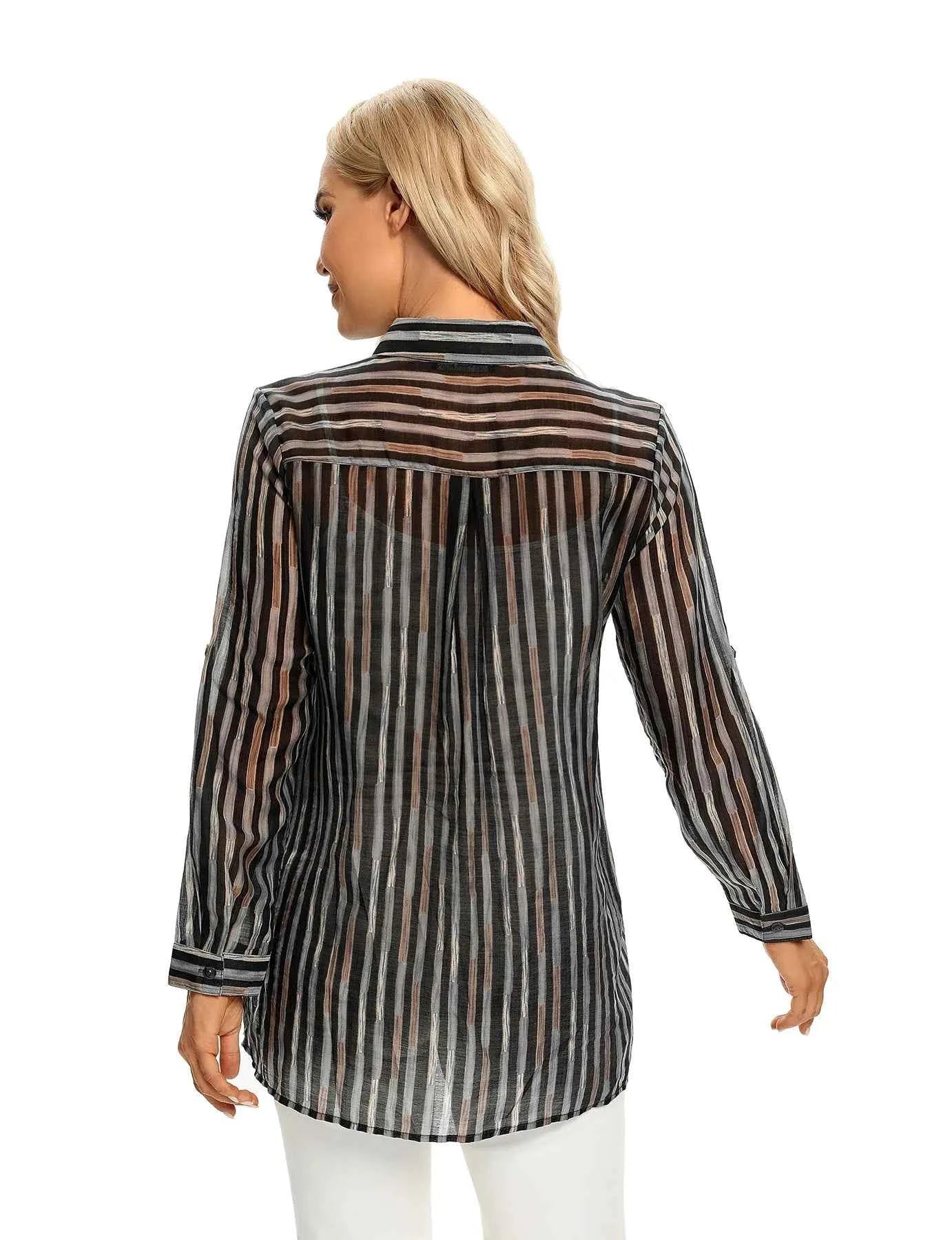 Women Woven Fashionable Casual Shirt For Spring And Autumn