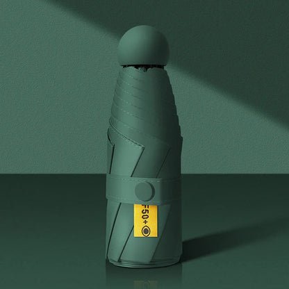 Capsule Umbrella, Portable Mini Sun Umbrella, Sunscreen Umbrella, Black Alloy Handle, with Storage Box, Dual-Use for Sun Protect    Your Coastal Marketplace | Shoreshopper.com