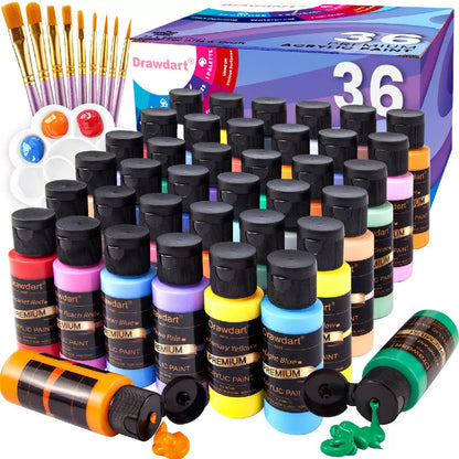 24-Color 60ML Acrylic Paint Set Student Art DIY Graffiti Hand-Painted Spray Paint for Creative Painting Projects    Home Decor Supply | Online Retail | ShoreShopper.com