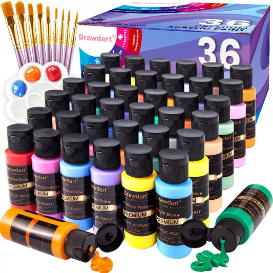 24-Color 60ML Acrylic Paint Set Student Art DIY Graffiti Hand-Painted Spray Paint for Creative Painting Projects    Home Decor Supply | Online Retail | ShoreShopper.com