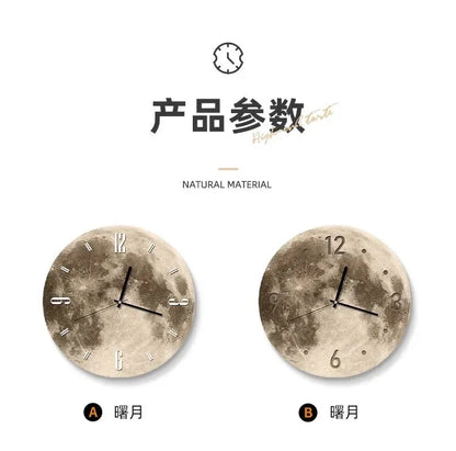 16 Inch Fashions Wall Clock Dining Room Living Moon The Earth Modelling LED Light Silent Movement Bedroom Clock Wall Decoration    Home Decor Supply | Online Retail | ShoreShopper.com
