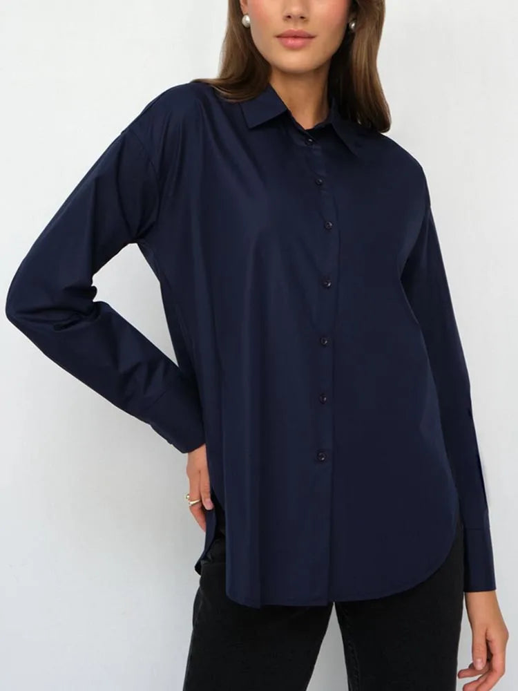Women's Shirt Beautiful Cotton Oversized Candy Colors Shirts & Blouses Long SleevesSolid Green Blouses for Women Fashion 2025    Your Coastal Marketplace | Shoreshopper.com