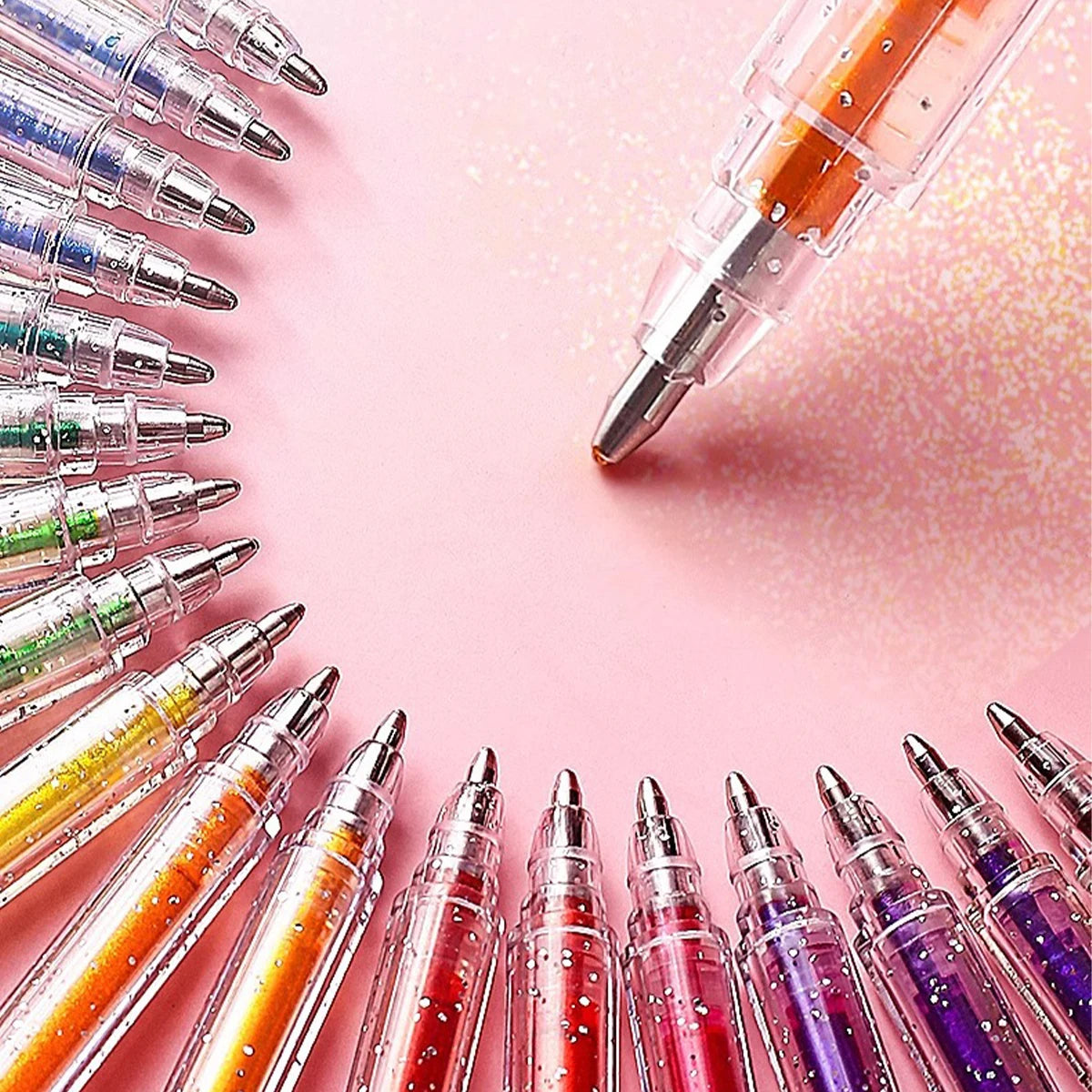 8/12/18 Color Glitter Gel Pen 1.0mm Metal Glitter Color Ballpoint Pen Paper Cardstock Diary Drawing Marking Coloring DIY Art    Home Decor Supply | Online Retail | ShoreShopper.com