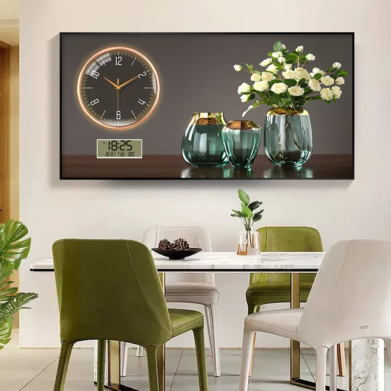 Large Size Aluminum alloy framed Artwork Wall Clock, Luxurious Muted Quartz Clock for Home Decor,living Room,bed Room Décor    Home Decor Supply | Online Retail | ShoreShopper.com