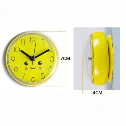 Mini Sucker Wall Clock Bathroom Anti-Fog Waterproof 7cm Kitchen Toilet Small Quartz Table Clock    Home Decor Supply | Online Retail | ShoreShopper.com