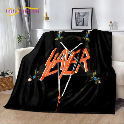 Slayer Heavy Metal Band Soft Plush Blanket,Flannel Blanket Throw Blanket for Living Room Bedroom Bed Sofa Picnic Cover Warm Kids    Your Coastal Marketplace | Shoreshopper.com
