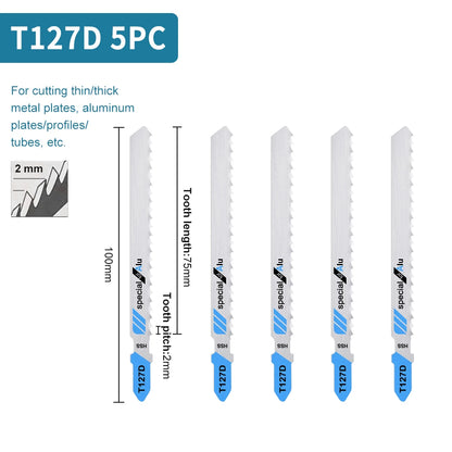 Jigsaw Blades Set T-Shank Jig Saw Blades for Wood Plastic and Metal Cutting Compatible as Bosch/DEWALT/RYOBI/One+/Makita - ShoreCo.Shop