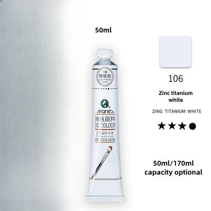 Maries Oil Paint 50ML Oil Painting Art Creation Pigment Large Oil Paint Paint Single Commonly Used 24 Colors    Home Decor Supply | Online Retail | ShoreShopper.com