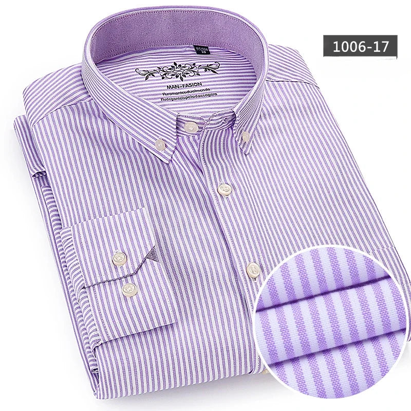 New in shirt long-sleeve shirts for men slim fit formal plian shirt single pocket office clothes soft plaid cotton designer tops    Home Decor Supply | Online Retail | ShoreShopper.com