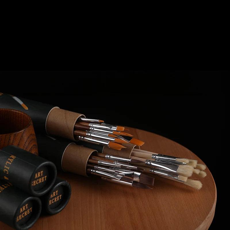 Art Secret #1201 #1203 #1204 Professional Painters For Acrylic And Watercolor Brush Sets (12 Pieces) Art Supplies    Home Decor Supply | Online Retail | ShoreShopper.com
