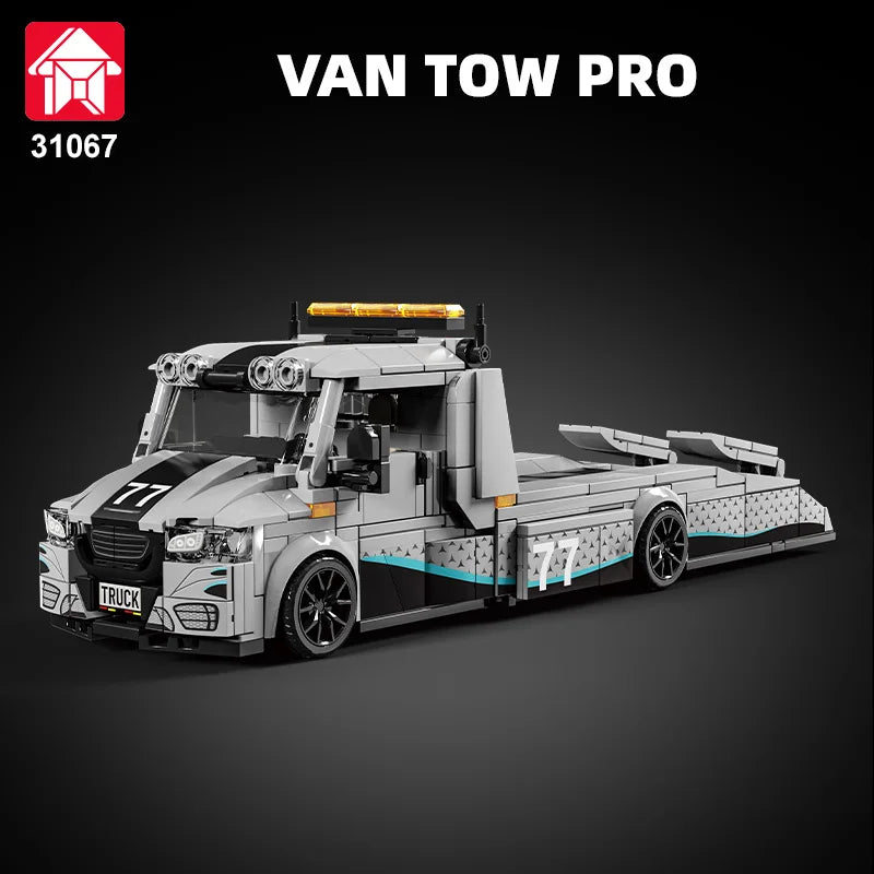 672Pcs Modified Trailer Building Blocks MOC Car Transporter Flatbed Tow Truck Vehicle Recovery Hauler Boys Festival Party Gifts - ShoreCo.Shop