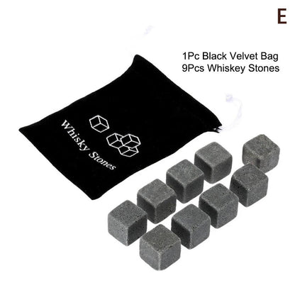 Father'S Day Gift For Men Whiskey Stones Set 8 Pcs Granite Ice Cubes+ 2 Pcs Cups For Whisky In Wooden Bottle Box Present For Dad    Your Coastal Marketplace | Shoreshopper.com