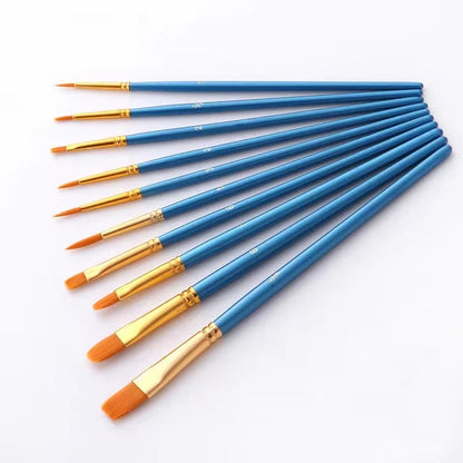 BOMEIJIA 10Pcs/Set Nylon Hair Paint Brush painting by numbers Tool brushes Watercolor Gouache Paint Brushes Drawing Art Supplies    Home Decor Supply | Online Retail | ShoreShopper.com