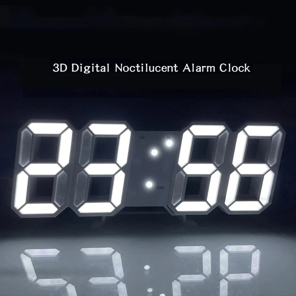 3D LED Digital Clock 12/24H Time Display Colorful Clock for Office/Living Room/Meeting Room/Kitchen    Home Decor Supply | Online Retail | ShoreShopper.com