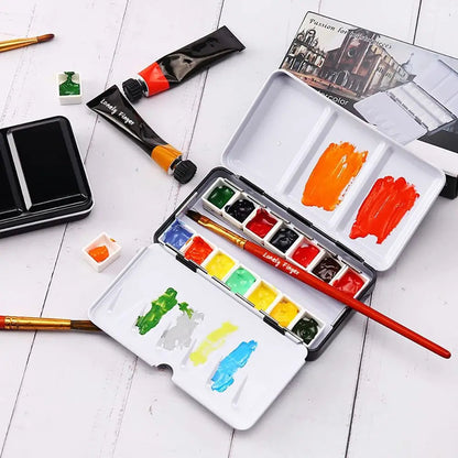 Art Supplies Creative Empty Paint Palette Watercolor Storage Case Pigment Box Grids Slots Painting Tools Drawing Supplies    Home Decor Supply | Online Retail | ShoreShopper.com