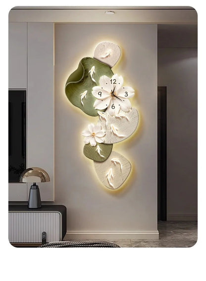 Wall Clock Modern Minimalist Nine Koi Fish Large Silent Wall Clock Home Decor Living Room Bedroom TV Background No Drilling    Home Decor Supply | Online Retail | ShoreShopper.com