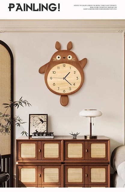 Cartoon Cat Design Wall Clock Wooden Sway Hanging Clock Decorative Painting For Restaurant Home Decor Gift    Home Decor Supply | Online Retail | ShoreShopper.com
