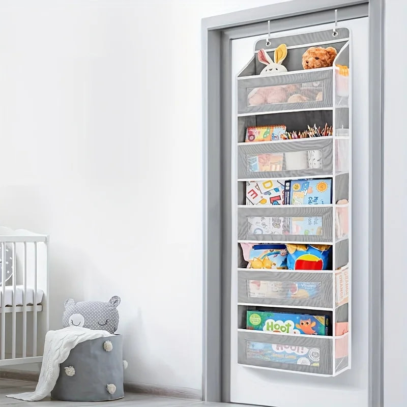 5-Shelf Hanging Storage Organizer - Behind Door, Anti-Tilt, 5 Large Capacity Pockets, Suitable for Bedroom, Bathroom    Home Decor Supply | Online Retail | ShoreShopper.com