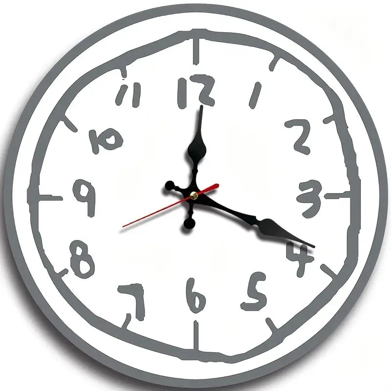 Creative Hand Drawing Wooden Silent Hanging Wall Clock, For Living Room, Office, Study Room, Bedroom, Home Decoration    Home Decor Supply | Online Retail | ShoreShopper.com
