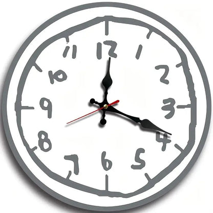 Creative Hand Drawing Wooden Silent Hanging Wall Clock, For Living Room, Office, Study Room, Bedroom, Home Decoration    Home Decor Supply | Online Retail | ShoreShopper.com